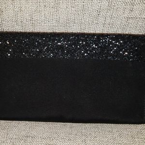 Clutch Glitter Evening Bag Black Sparkle Purse